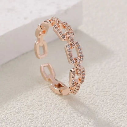 Anello Treccia Zirconia Regolabile