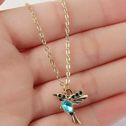 Collana Colibrì con Smalto e Biossido di Zirconio