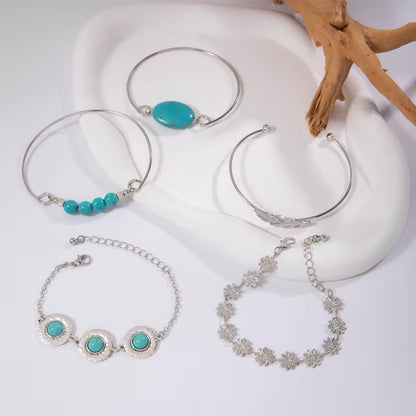 Set di 5 bracciali bohémien vintage