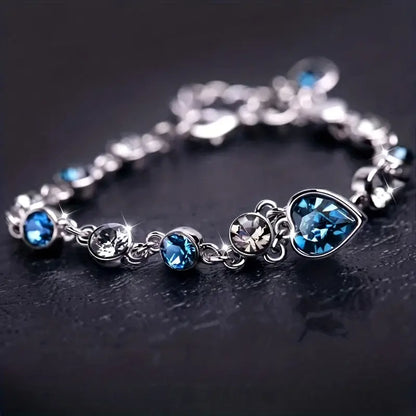 Bracciale bagliore Ocean Heart | Oro bianco