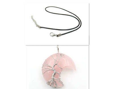 Collana Accessorio con Ciondolo Albero della Vita Cristallo di Luna