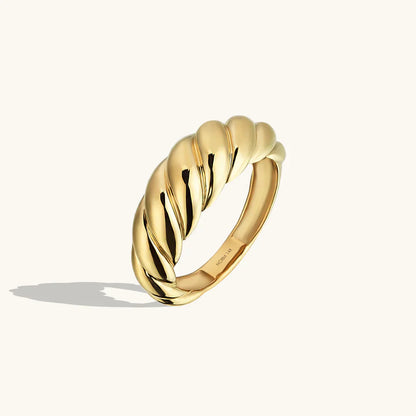 Anello Croissant | Oro bianco