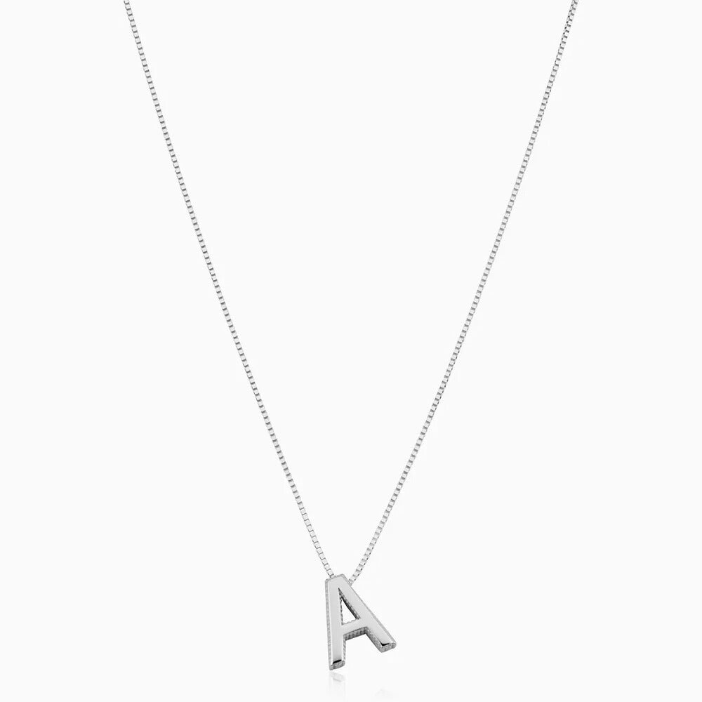 Collana con iniziali Love Letter | Oro bianco