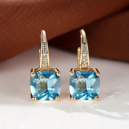 Orecchini cerchietto pietra Mystic Sapphire | Oro