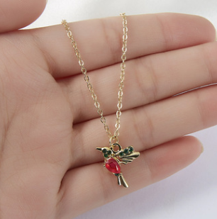 Set Collana e Orecchini Colibrì Rinhoo
