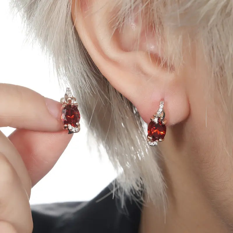 Orecchini pendenti Crimson Twilight | Oro