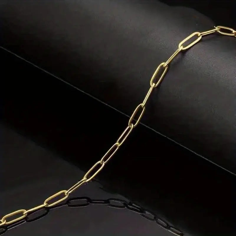 Collana Croce Rettangolare da Uomo in Acciaio Inossidabile