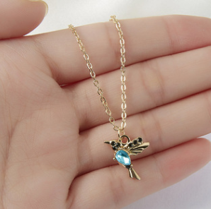 Set Collana e Orecchini Colibrì Rinhoo