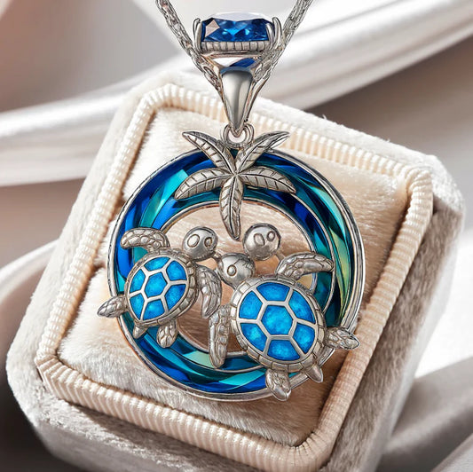 Collana Tartaruga con Cerchio di Opale