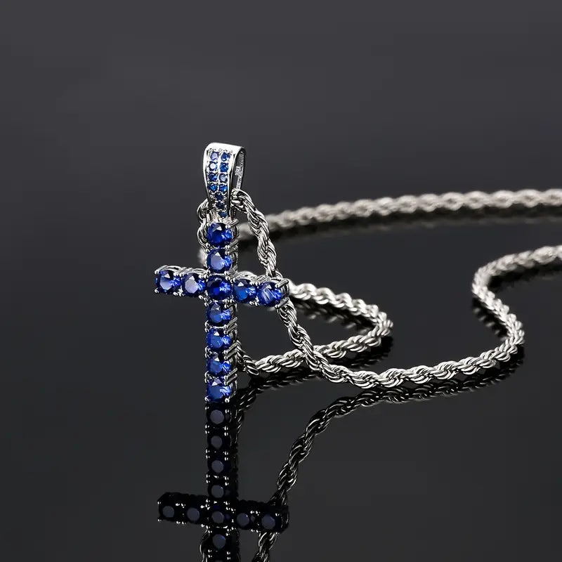 Collana con Ciondolo Croce Iced Chics Hip Hop