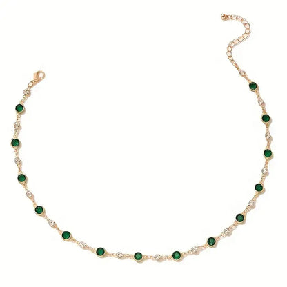 Collana con Ciondolo Verde Smeraldo