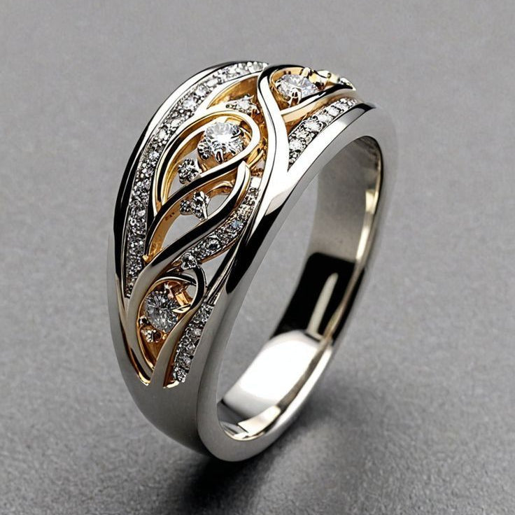 Anello Cavo Oro e Argento