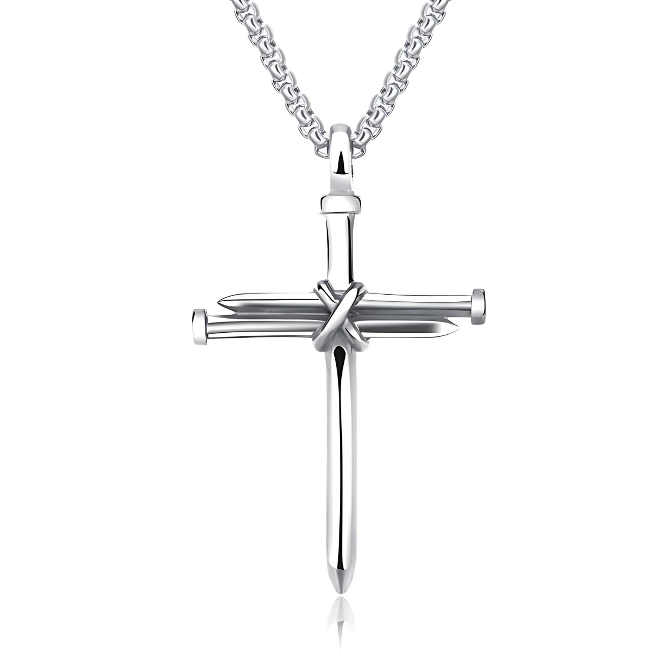 Collana con croce chiodata