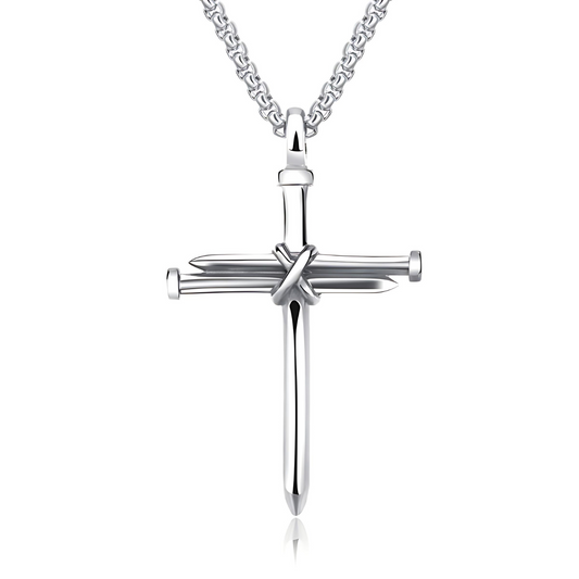 Collana con croce chiodata