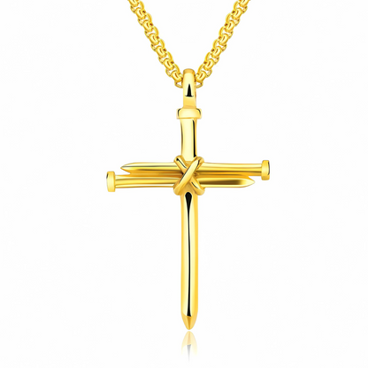Collana con croce chiodata