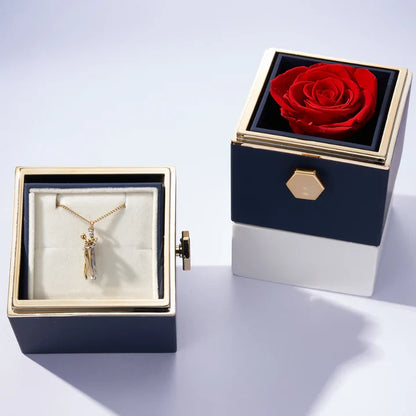 Collana Scatola Rosa e Abbraccio