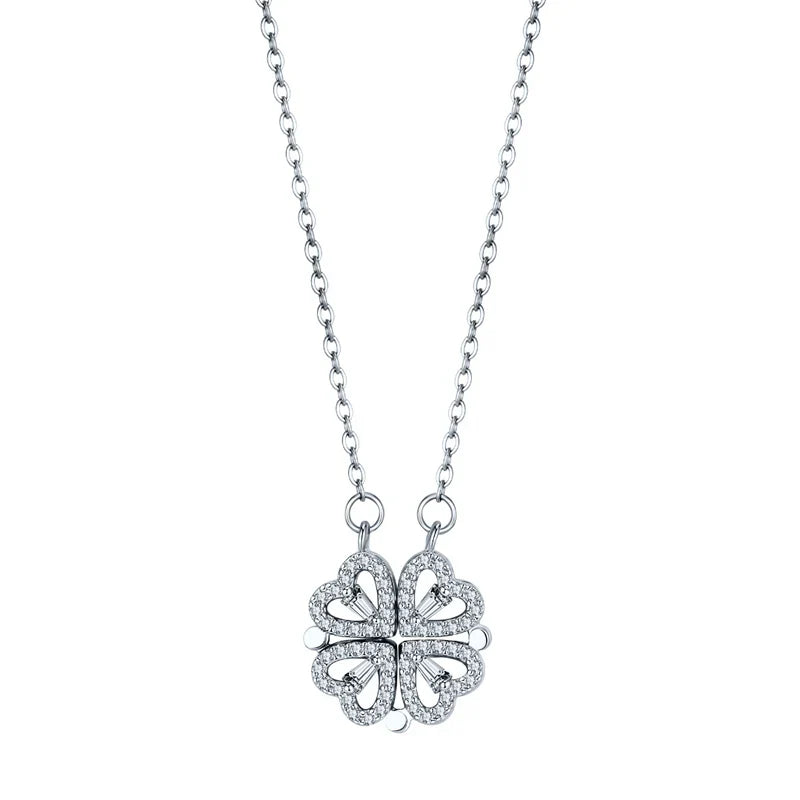Collana Cuori Trifoglio in Argento