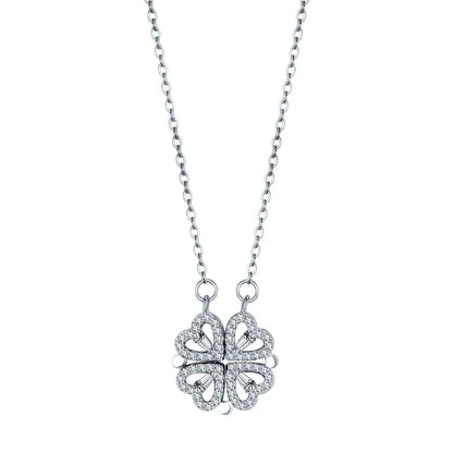 Collana Cuori Trifoglio in Argento