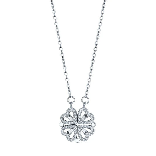 Collana Cuori Trifoglio in Argento