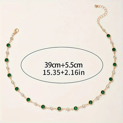 Collana con Ciondolo Verde Smeraldo
