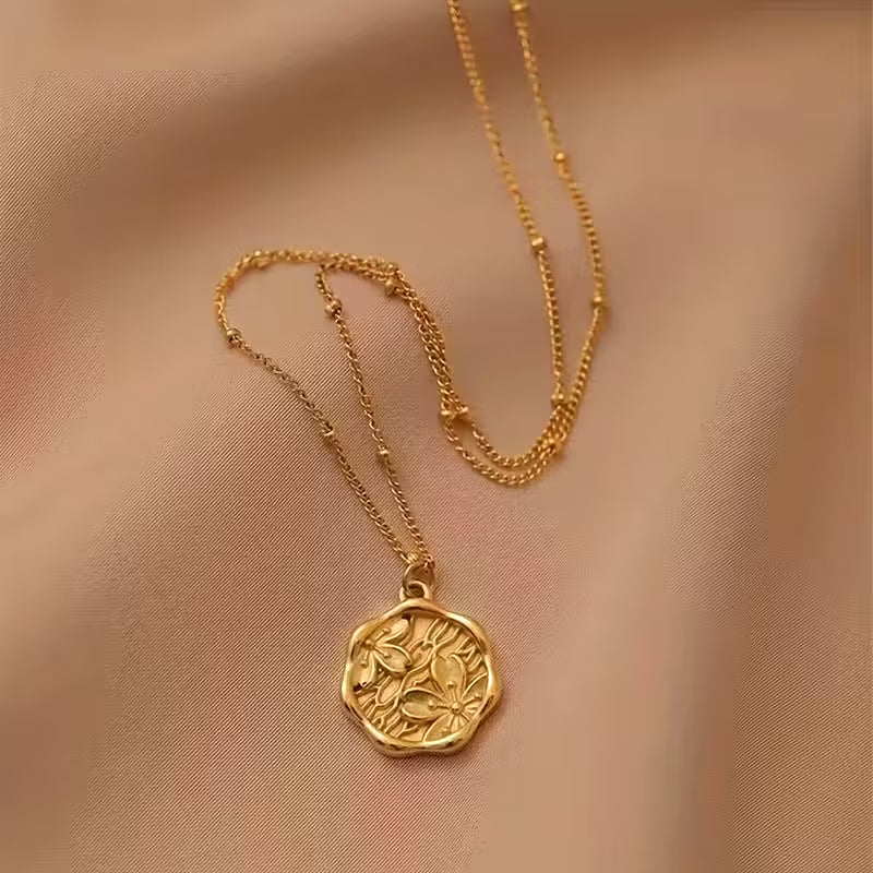 Collana con Charm Peonia Vintage