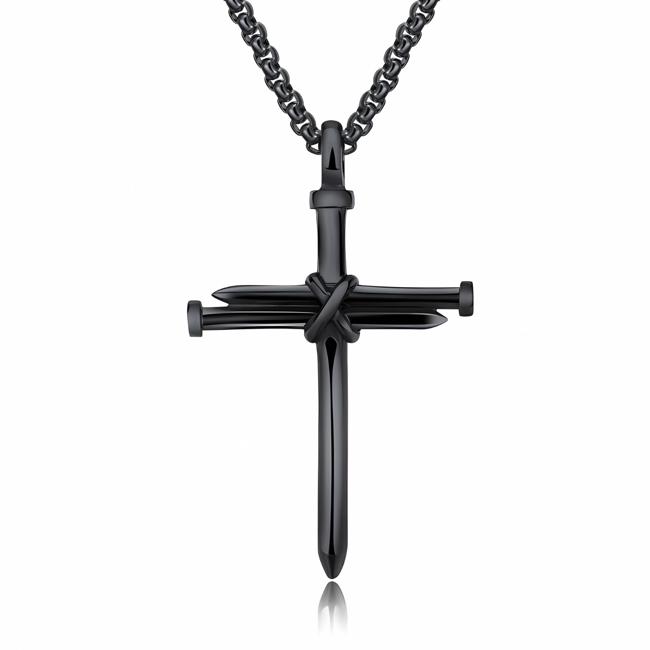 Collana con croce chiodata
