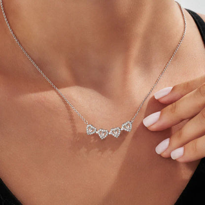 Collana Cuori Trifoglio in Argento