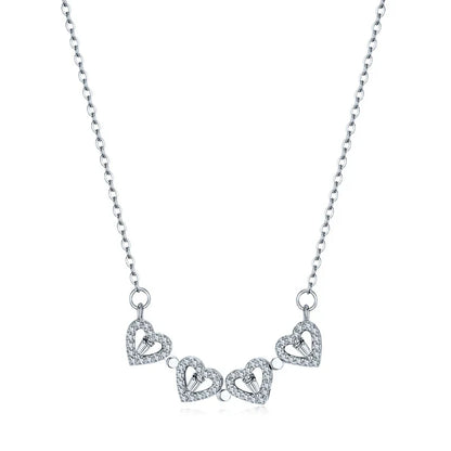Collana Cuori Trifoglio in Argento