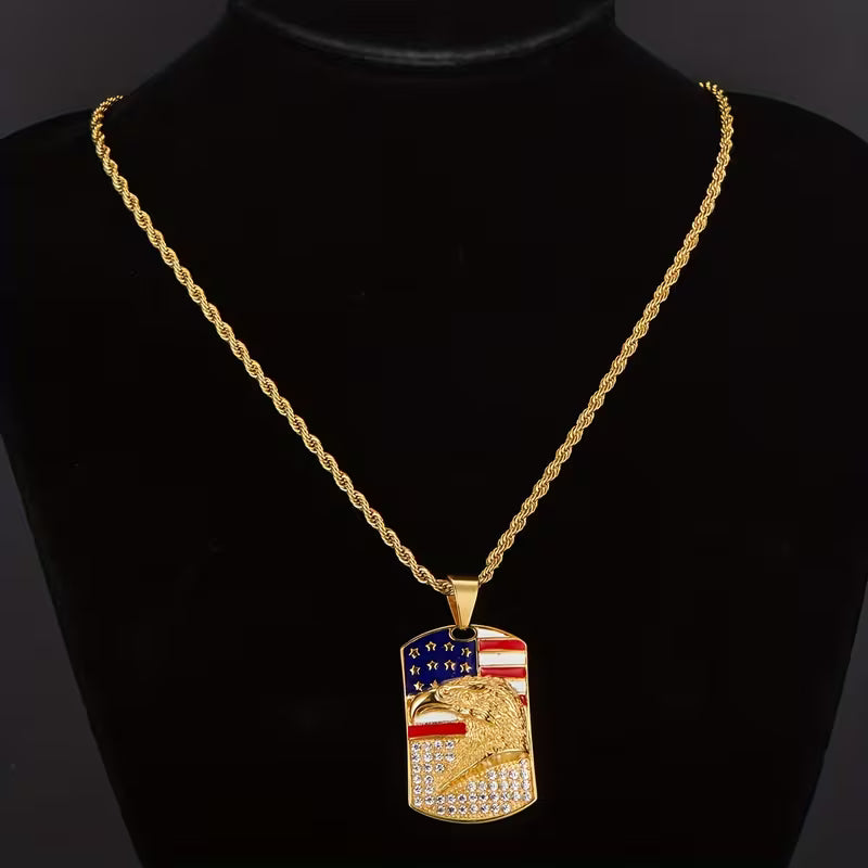 Collana con Ciondolo Stella Cimelio della Libertà Celeste