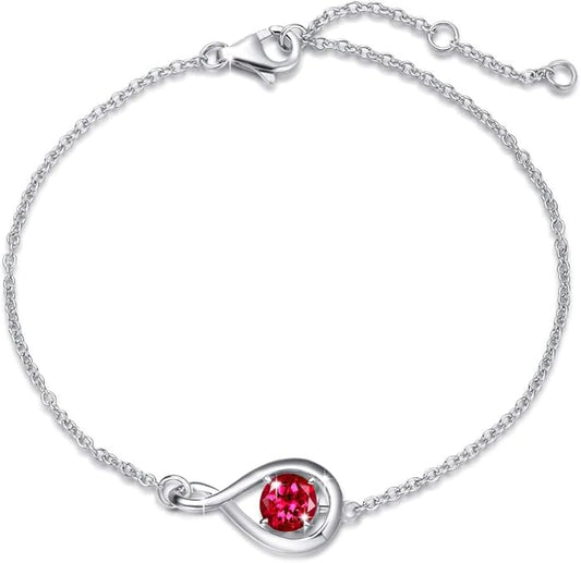 Bracciale Ruby Infinity | Oro bianco