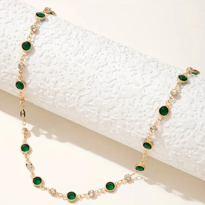 Collana con Ciondolo Verde Smeraldo