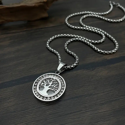 Collana Lussuosa Albero della Vita in Oro con Zirconi