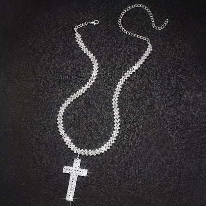 Collana multistrato con strass