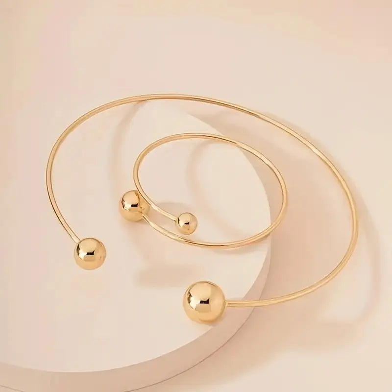 Set Collana e Bracciale Minimalist Glow | Dorato