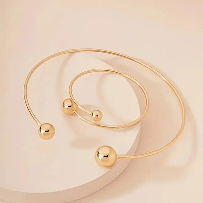 Set Collana e Bracciale Minimalist Glow | Dorato