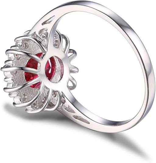 Anello alone classico rubino | Oro bianco