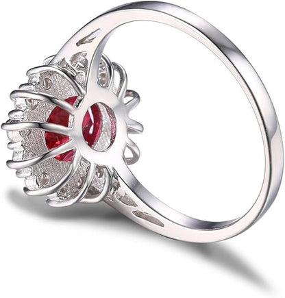 Anello alone classico rubino | Oro bianco