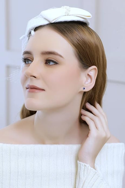 Orecchini classici di zaffiro | Oro bianco