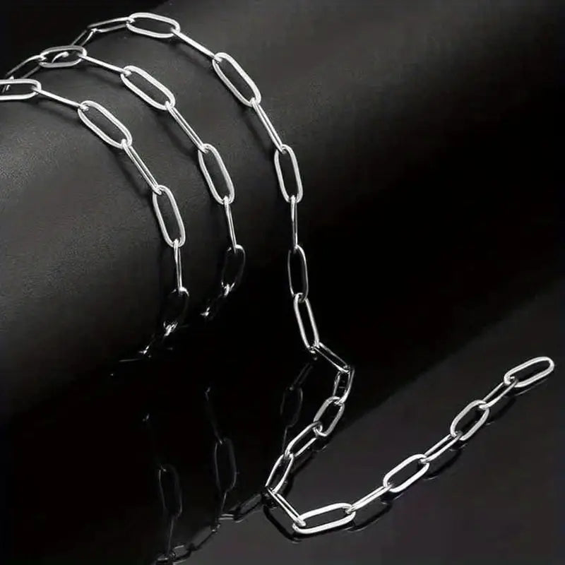 Collana Croce Rettangolare da Uomo in Acciaio Inossidabile