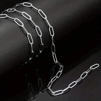 Collana Croce Rettangolare da Uomo in Acciaio Inossidabile