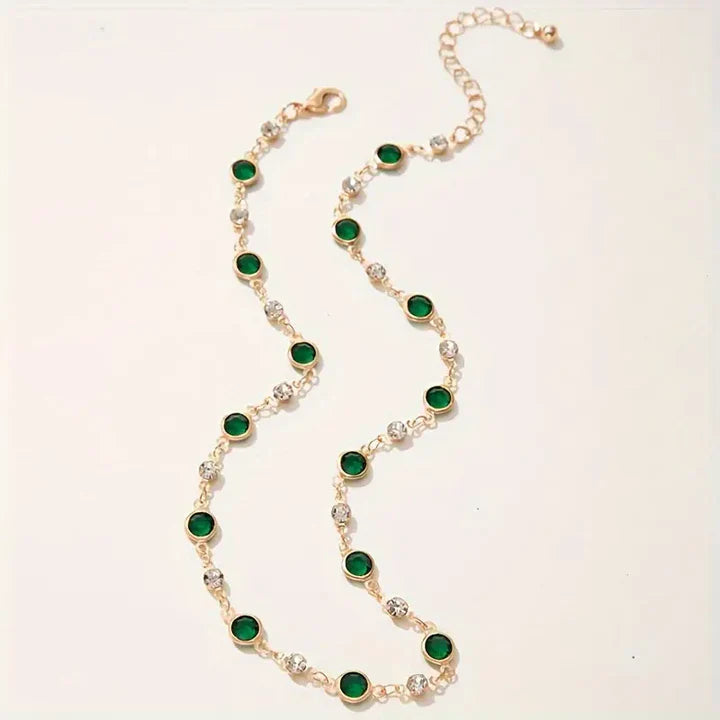 Collana con Ciondolo Verde Smeraldo
