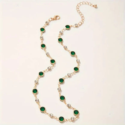 Collana con Ciondolo Verde Smeraldo