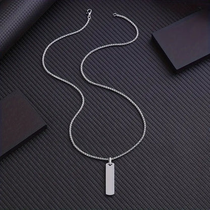 Collana Rombo Geometrico Semplice in Acciaio Inossidabile