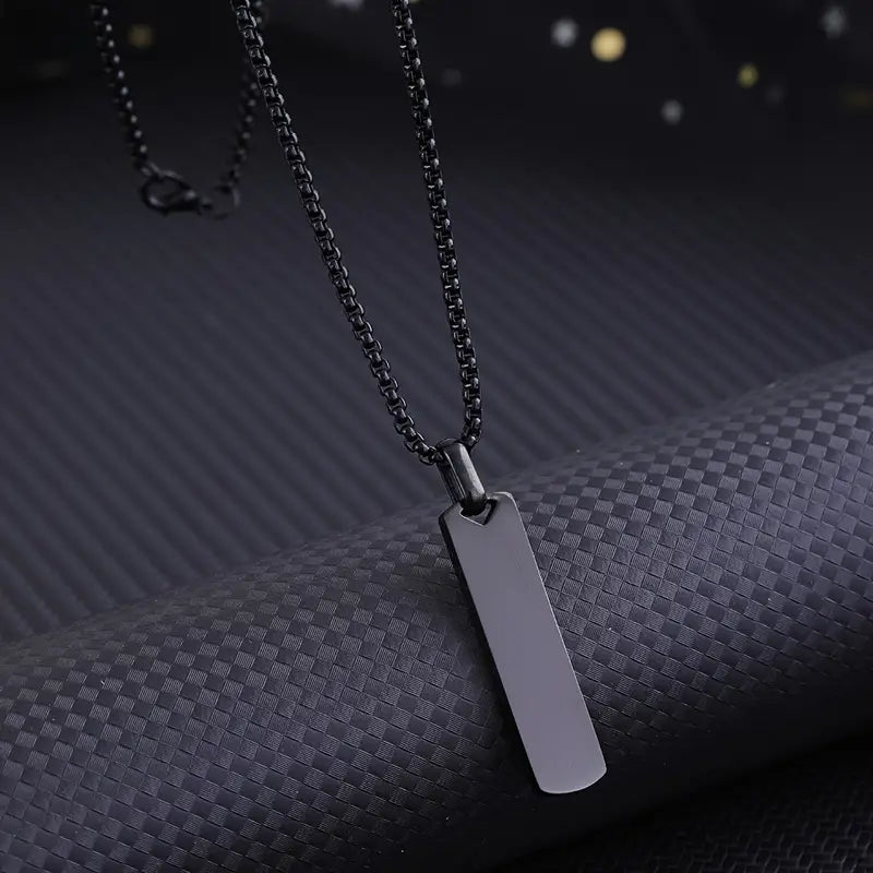 Collana Rombo Geometrico Semplice in Acciaio Inossidabile