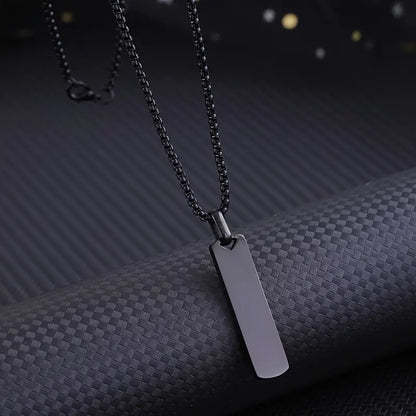Collana Rombo Geometrico Semplice in Acciaio Inossidabile