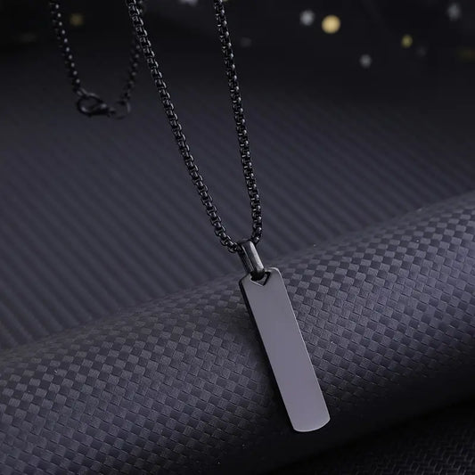 Collana Rombo Geometrico Semplice in Acciaio Inossidabile