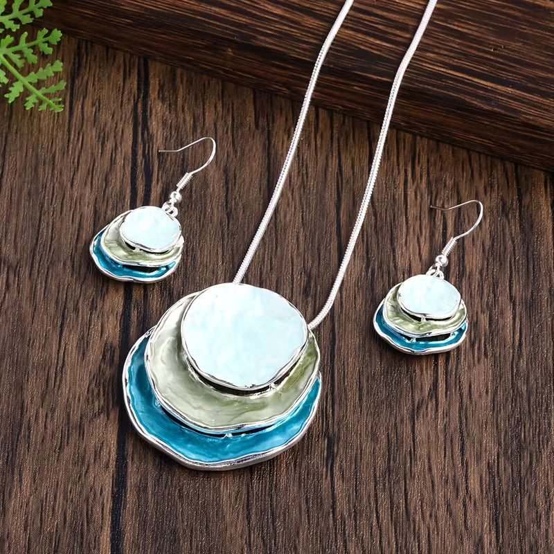 Set collana e orecchini bohémien smaltato