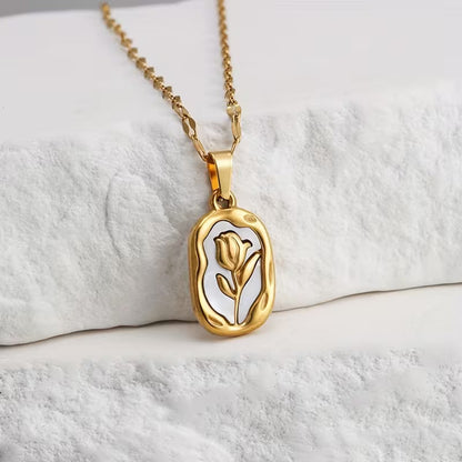 Collana con Ciondolo Eleganza Rosa