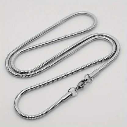 Collana a Catena Serpente Intrecciata Minimalista in Acciaio Inossidabile