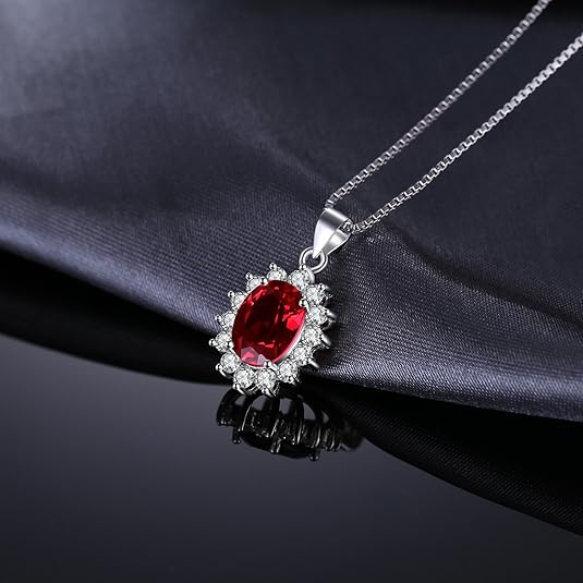 Collana alone classico rubino | Oro bianco